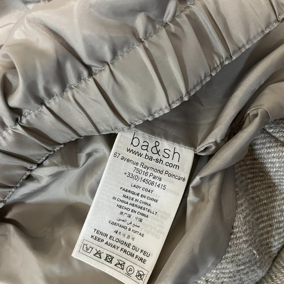 BA&SH Lady Coat Grey (size 1) - Picture 9 of 10